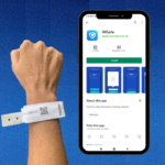 Photo Caption - Spykke's COVID Safety Wristband along with the Unique Tracking App 