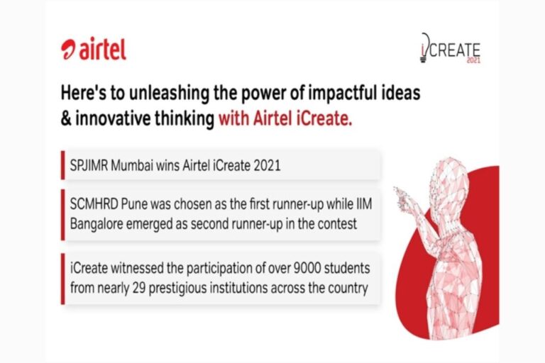 SPJIMR Mumbai wins Airtel iCreate 2021