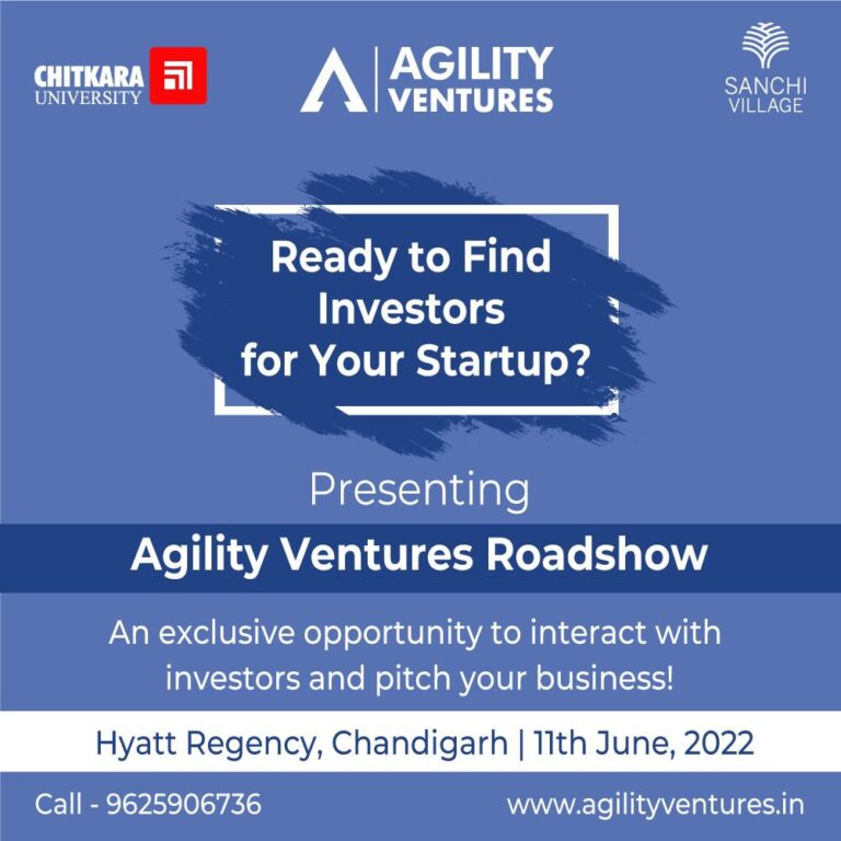 Agility Ventures Announces Startup Pitch Roadshow Across the country to Boost Indian Startup Ecosystem