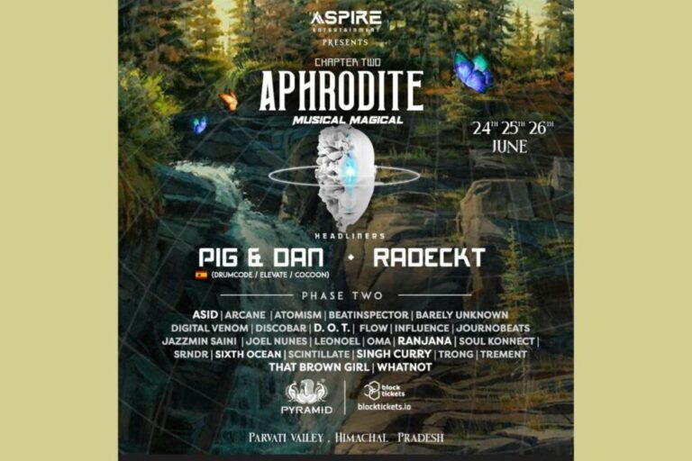 ‘Blocktickets brings NFTs, Ticketing and Fun for Aphrodite Music Festival in Parvati Valley, Kasol featuring 60+ Techno Artists