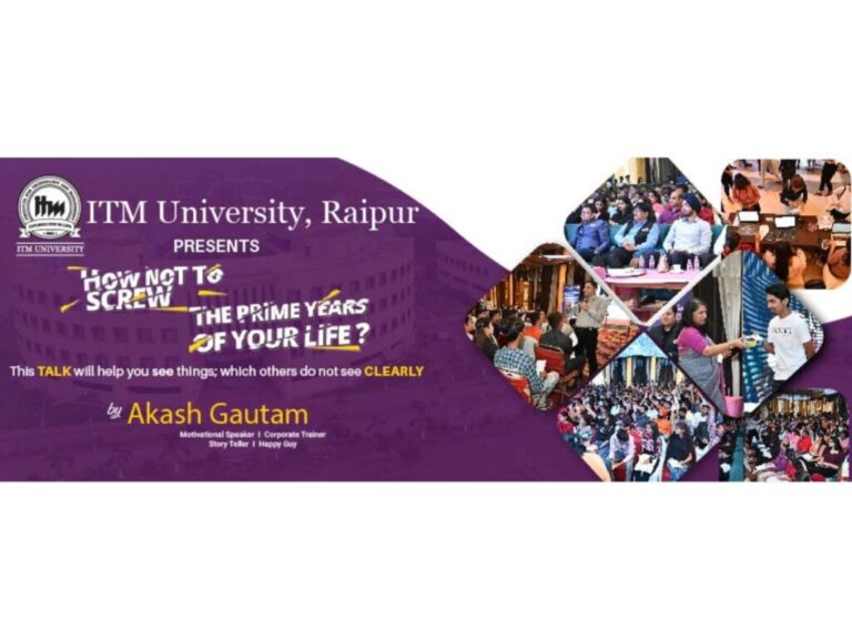 ITM University, Raipur, Organized an Interactive Session to Support Students in Making the Right Career Choice