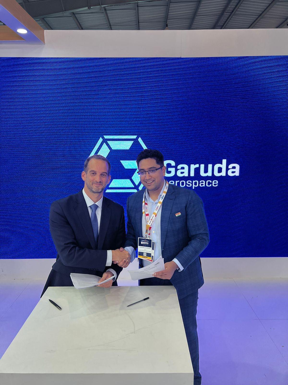 garuda aerospace and elbit systems  israel drone partnership signed at defence expo for swamitva mapping projects