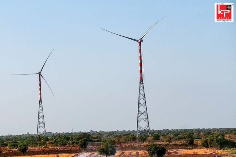 KP Group’s Remarkable Achievement, Seven Windmills Simultaneously Installed in South Gujarat