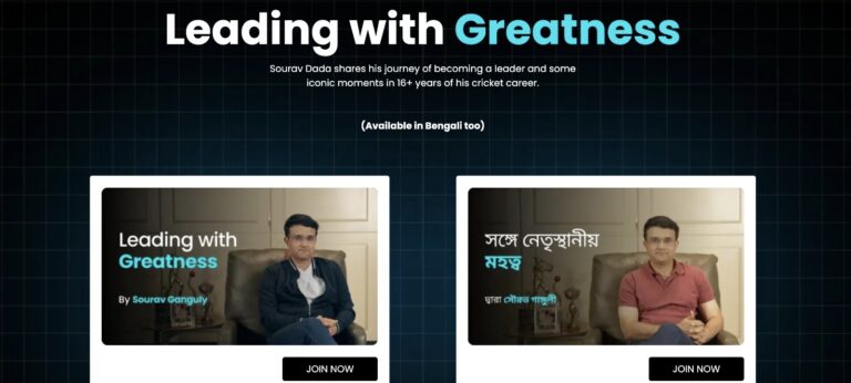 Sourav Ganguly, the acclaimed “Dada” of Indian cricket, launches an online course on leadership on his 51st Birthday