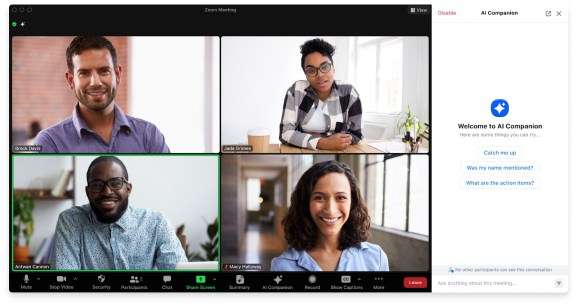 Zoom launches AI Companion to summarize meetings for late attendees