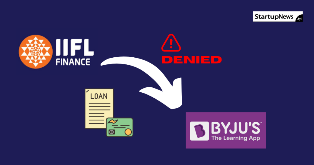 IIFL Finance denies lending money to BYJU’S, calling it an error