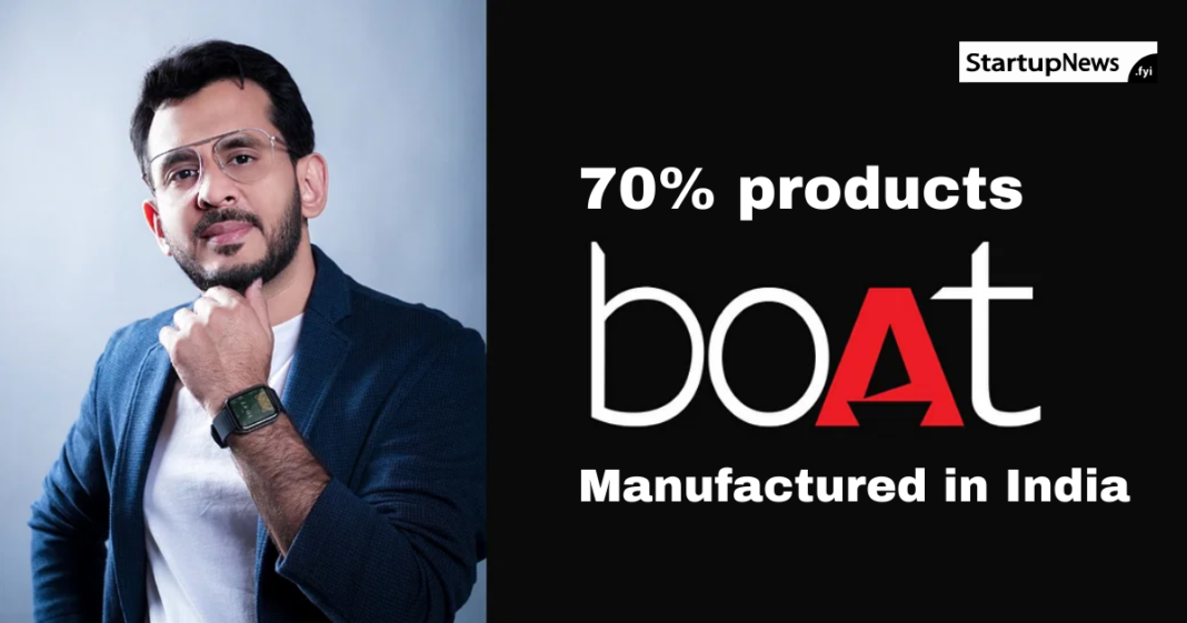 boAt CMO Aman Gupta reveals 70% of products now manufactured in India