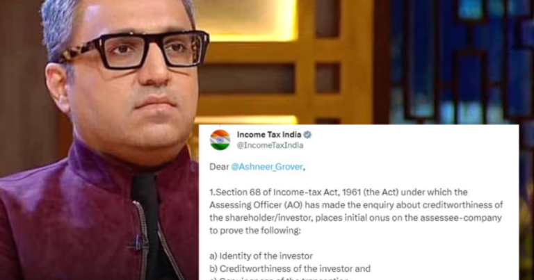 Ashneer Grover questions tax notices sent to startups, Income Tax department responds