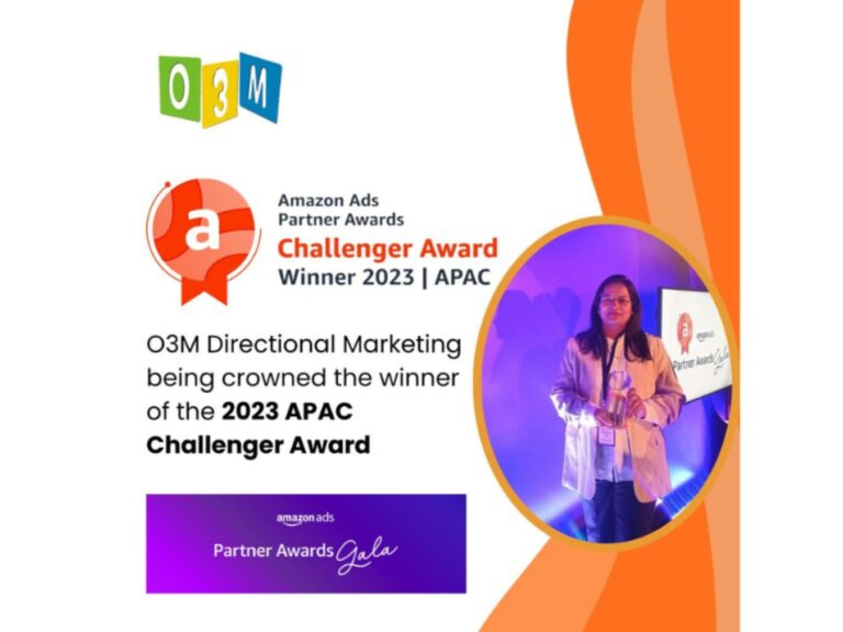 O3M Directional Marketing wins 2023 Amazon Ads Partner Award, Challenger Category