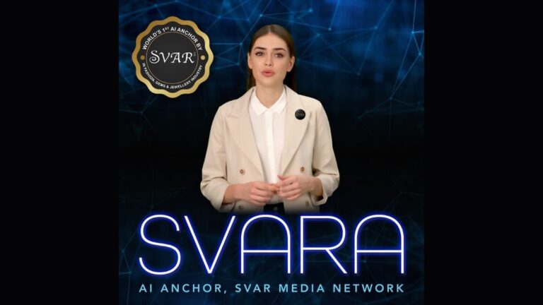 SVAR Media Launches Lifelike World’s First AI Anchor SVARA for Fashion and Gems & Jewelry