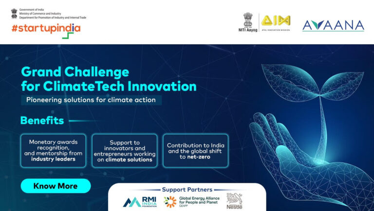 Startup India and Avaana Climate & Sustainability Fund Collaborate to Launch Grand Challenge for ClimateTech Innovation