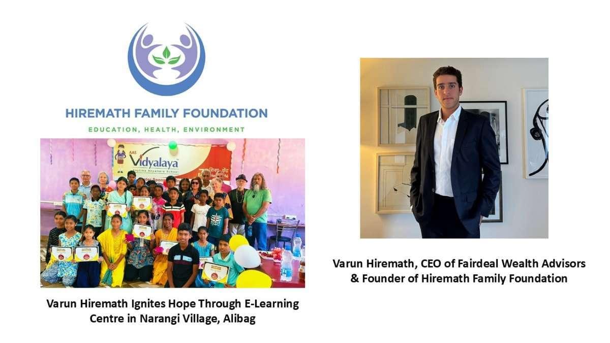 Varun Hiremath Ignites Hope Through E-Learning Centre in Narangi Village, Alibag
